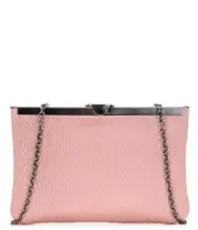 Patricia Nash Women's Pink Twisted Woven Collection Asher Frame Clutch
