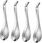 Amosfun Colanders 4pcs Stainless Steel Colander Set Fine Mesh Strainer Kitchen Gadgets for Bars and Homes