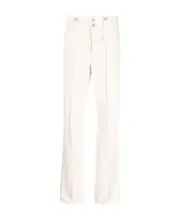 Belt loop straight trousers FR34,FR38 White