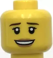 Lego New Lego New Yellow Minifigure Head Smile White Teeth Piece