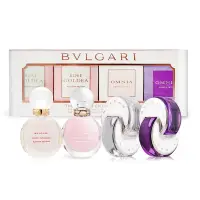 在飛比找Yahoo奇摩購物中心優惠-*BVLGARI 寶格麗 女性小香禮盒5mlX4[歡沁玫香淡