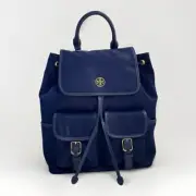 NWT Tory Burch Blue Backpack Canvas Bag
