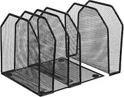 SEWACC Metal Mesh Compartment Mail Sorter for Office Home and School Vertical Holder with Elegant Design