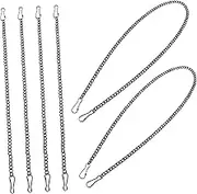 BEBEMOKO 6pcs Tag Chain Jewelry Chain for Crafts Lantern Bag Chain Chains for Coat Chains Lamp Chain Wire Metal Chain Bird House Hanger Iron Black