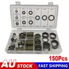 150Pcs Automotive Dowty Bonded Seal Washer Assortment O-ring Kit with Box AU