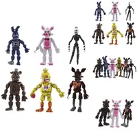 在飛比找蝦皮購物優惠-6 件裝全新 FNAF 玩具熊的五夜遊戲合集微型