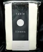 Bardwil Vintage Tablecloth Jacquard Ivory Oval 60"x102" Taiwan 1970s BRAND NEW!