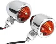 Motorcycle Indicators Flowing Turn Signal Lights Motorcycle Turn Signal Lights Halogen Direction Indicators Super Bright Amber Blinker Rear Lights Lamp(White)