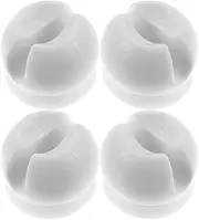 4 Pcs White Toothbrush Holder with Suction Cup, Wall-Mounted Toothbrush Holder, Multi-Function Wall Storage Hook for Dorm Bathrooms and Shower (White, One Size)