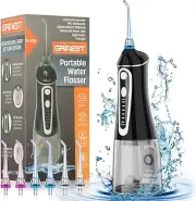 Cordless Water Flosser 7 Modes Rechargeable Portable Waterproof Black