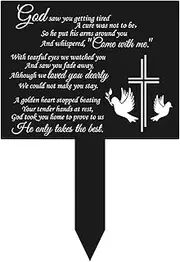 Memorial Remembrance Plaque Stake Waterproof Acrylic Grave Marker for Cemetery Black Memorial Garden Sympathy Dove Grave Stake for Outdoors Yard Grave Cemetery Decoration