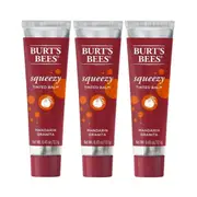 3 x Burt's Bees Squeezy Tinted Lip Balm 12.1g - Mandarin Granita