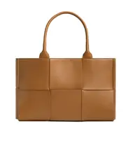 Bottega Veneta Arco Small Tote Bag One size Wood color/apple sugar red