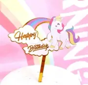 Acrylic Unicorns cake topper fairytale rainbow cupcake toppers party