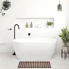 Kaya 1500/1700mm Lightweight Resin Stone Bath Matte white Freestanding NF