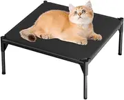 Outdoor Dog Bed, cat Couch Sofa, Dog Bed Raised Design, 49x49x19cm, Elevated Design, Wide Shade Canopy Provides UV and Heat Protection for Travel and Garden