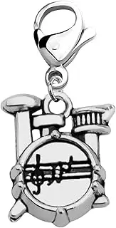 [CHOORO] Drummer Gift Drummer Jewelry Drum Kit Charm Zipper Pull Drum Kit Clip-on Charm Gifts Musician Gift Percussion Jewelry Drum Player Band Gifts