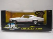 Ertl #36382 - 1968 Chevelle SS396 - White w/Red and Black Stripe 1/18 Sc Diecast
