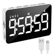 Rechargeable Digital Kitchen Timer for Cooking, Magnetic Timers Black+white