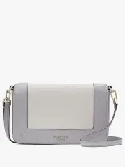 Lena Colorblock Pebbled Leather Small Flap Crossbody