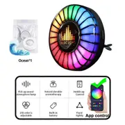 Car Music Rhythm Light Sound Control and App Control RGB LED Lamp Air Freshener USB Rechargeable Voice Activated Rhythm Lights Pickup Atmosphere Light
