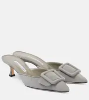 [Manolo Blahnik] Manolo Blahnik Maysale 50 suede mules AU 6 grey