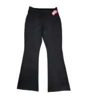 SPANX Faux Suede Flare Pants Women's 1X High Waist Navy Elastic Waist MSRP $168