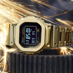 【CASIO 卡西歐】G-SHOCK 全金屬太陽能電波手錶-金(GMW-B5000GD-9)