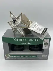 Yankee Candle Scentplug (light Up) & Balsam & Cedar Scented Oil Plug-in Lot