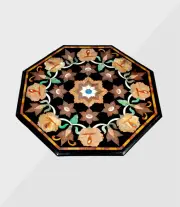 30" Marble Coffee / side Table Top Handmade Semi precious stones Inlay