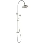 Ikon Clasico round multi function shower Combo Brushed Nickel