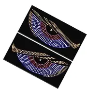 LED Light Sign for Car, Dynamic Double Row LED Display Panel, Creative LED Auto Devil Eyes Display Board for, Suvs, Trucks, Shop