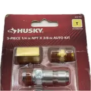 Husky 5-Piece Air Tool Plug Coupler Kit – 1/4” NPT x 3/8” Automotive – 412721