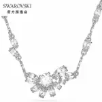 【SWAROVSKI 官方直營】GEMA 鏈墜 花朵 白色 鍍白金色