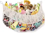 PrimZooty Stuffed Animal Hammock - Extra Large 56'' Long, Stuffed Animal Storage, stuffed animal Holder net, Toy Hammock Large, Toy Storage Hanging Organizer - Cream White