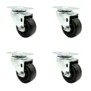 3 Inch Phenolic Wheel Swivel Top Plate Caster Set Service Caster Brand