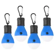 Camping Lantern, 4 Packs LED Tent Lamp Bulb Battery Powered with Clip Hook, Blue