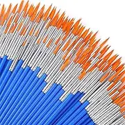 60 Pcs Round Paint Brushes,Small Paint Brush for Kids/Students/Starter/Teens/Children ，Detail Paint Brush Set for Art Class Painting/Painting Party/Acrylic Oil Watercolor
