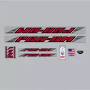 Panda - Pro-AM Black & Red on clear Decal set - old school bmx