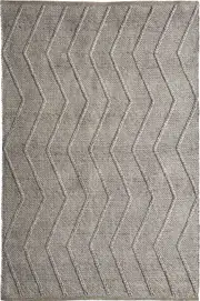 Zig Zag Beige Wool Rug