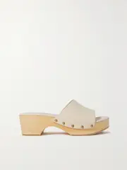 [Aeyde] Aeyde - Bobbie Studded Leather Platform Clogs - Cream - IT39 IT 39 Cream