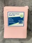 New Your Zone Soft Microfiber Sheet Set Full Size Flat Fitted 2 Pillow Case Pink