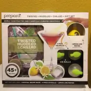 Prepara Kitchen Tools Twisted Muddled Chilled Cocktail Gift Set Open Box New