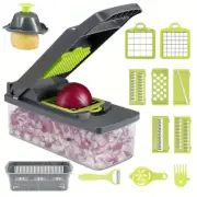 14-In-1 Fruit Vegetable Slicer Cutter Food Onion Veggie Dicer Chopper Kitchen