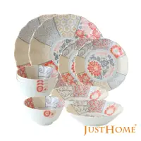 在飛比找momo購物網優惠-【Just Home】日本製祥瑞陶瓷碗盤餐具10件組-飯碗+