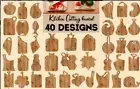 Kitchen cutting boards bundle, Cutting board lasercut, Cutting board designs, Ch