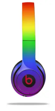 Skin Wrap for Beats Solo Wireless 2 3 4 Smooth Fades Rainbow SKIN ONLY