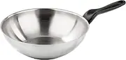 Barazzoni The Inoxidabili Saltapasta Wok, Steel, Silver, 28 cm