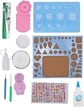 12Pcs Paper Quilling Kit, Electric Quilling Tools Set with Template White Glue Quilling Crimper and Paper Quilling Pen for Beginners Kids Adults