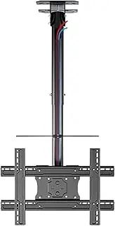 Ceiling TV Mount Full Motion TV Bracket for Most 32-75" Universal Adjustable TV Holder Flat Curved TVs/Monitors Swivel Holder(Gray)